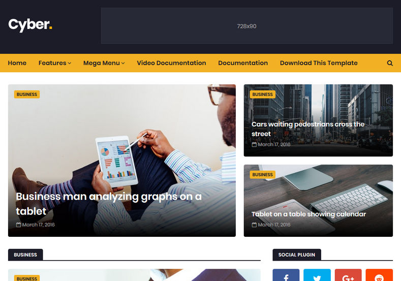 Cyber-Blogger-Template
